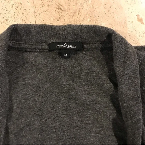 Ambiance Gray Sweater Cardigan Size Medium - Picture 3 of 5